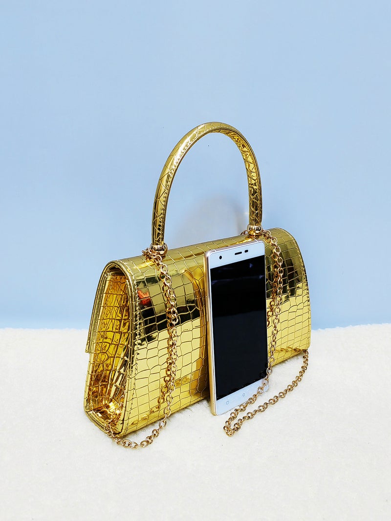 New Style Simple Fashion Crocodile Pattern Leather Handbag Casual High Shoulder Evening Bag Crossbody Bag - Image 5