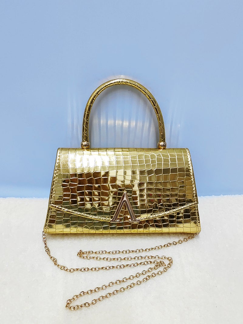 New Style Simple Fashion Crocodile Pattern Leather Handbag Casual High Shoulder Evening Bag Crossbody Bag - Image 3