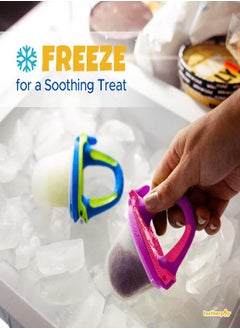 teetherpop teetherpop Teething Toys for Babies, Fillable, Freezable Baby Teethers, Fill with Breastmilk, Purees, Water, Smoothies, Juice & More (4 Pack)  - Image 4
