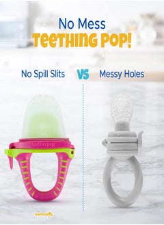 teetherpop teetherpop Teething Toys for Babies, Fillable, Freezable Baby Teethers, Fill with Breastmilk, Purees, Water, Smoothies, Juice & More (4 Pack)  - Image 2