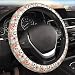 MOLIAN Wild Rose Metallic Flowers Steering Wheel Cover for Women Elastic Rubber Steering Wheel Universal 15 Inch Fit for Cars Auto SUVs - Image 2