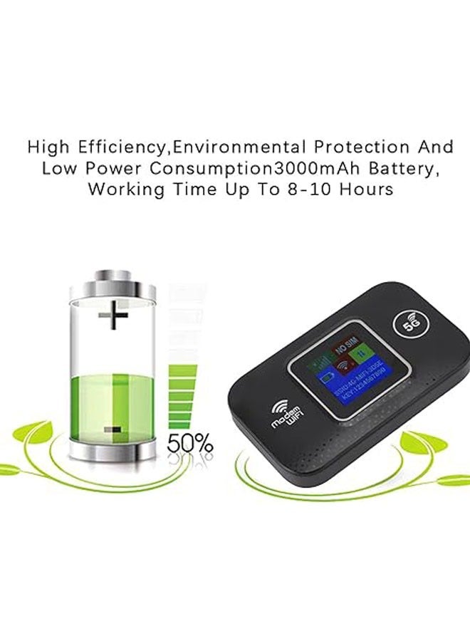 عام موجه WiFi محمول 4G LTE، سرعة عالية 300 ميجابت في الثانية للسفر في أوروبا، مودم WiFi مدعوم بمنفذ USB مع فتحة بطاقة SIM، يمكنه مشاركة الاتصال مع ما يصل إلى ١٠ أجهزة - Image 2