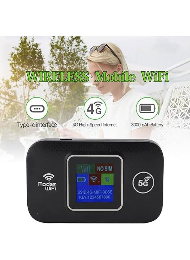 عام موجه WiFi محمول 4G LTE، سرعة عالية 300 ميجابت في الثانية للسفر في أوروبا، مودم WiFi مدعوم بمنفذ USB مع فتحة بطاقة SIM، يمكنه مشاركة الاتصال مع ما يصل إلى ١٠ أجهزة - Image 4