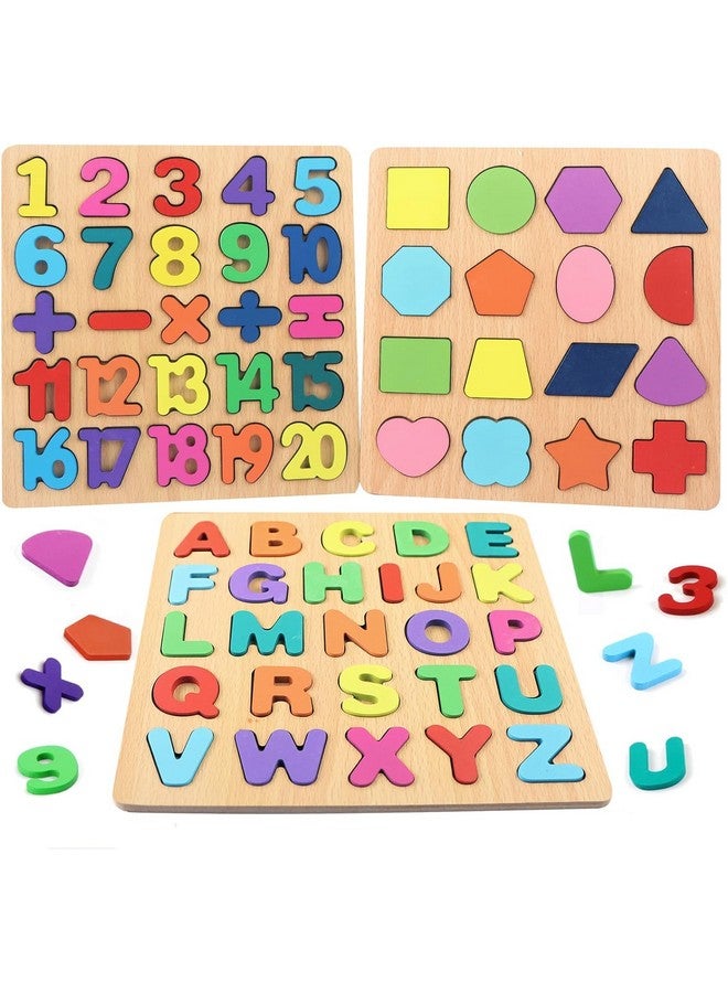 Niwlix Wooden Learning Educational Board for Kids, Puzzle Toys for 2 Years Old Boys & Girls Educational Toys for Toddlers & Preschoolers, ABCD for Kids(Alphabets, Numbers & Shapes) - Image 1
