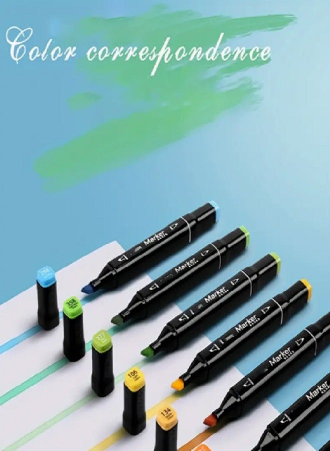 تاتش فايف، 36 لونًا، قلم رسم مزدوج، أسود - Image 1