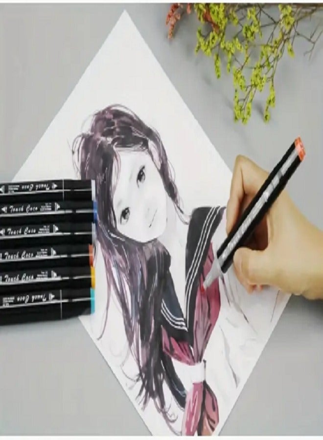 تاتش فايف، 36 لونًا، قلم رسم مزدوج، أسود - Image 4