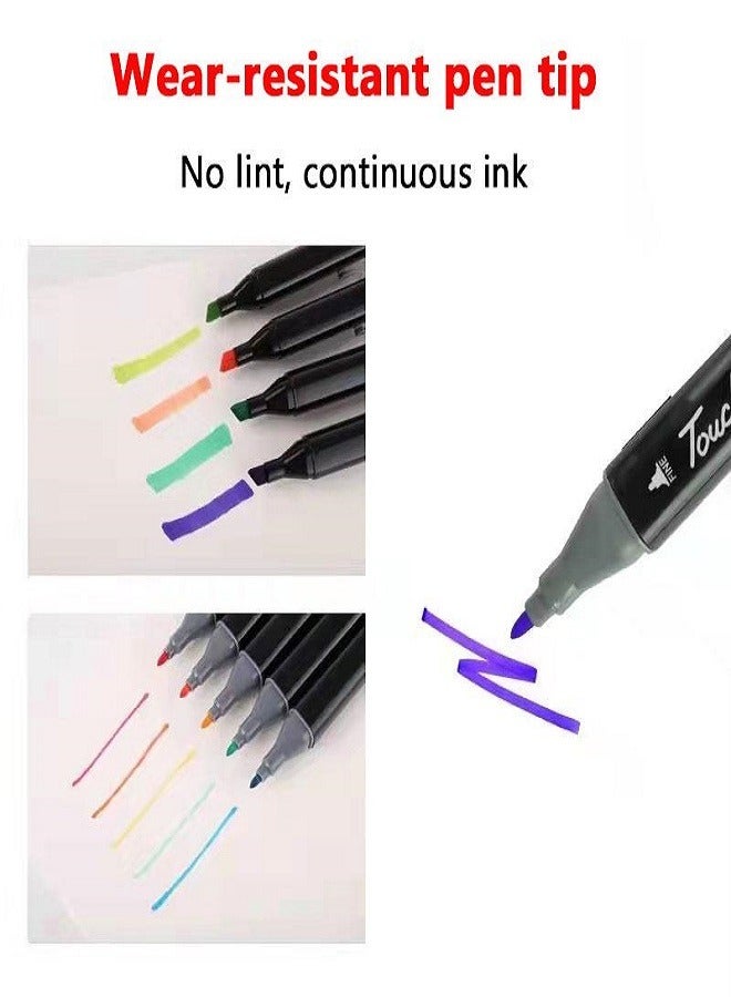 تاتش فايف، 36 لونًا، قلم رسم مزدوج، أسود - Image 5