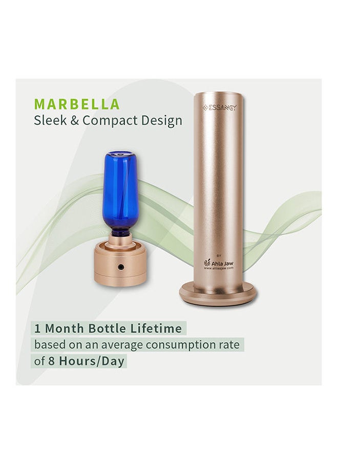 Essancy - Portable And Compact Therapeutic Essential Oil System Multiple And Adjustable Fragrance Concentration Levels Marbella Stylish Scent Diffuser - Gold - Image 1