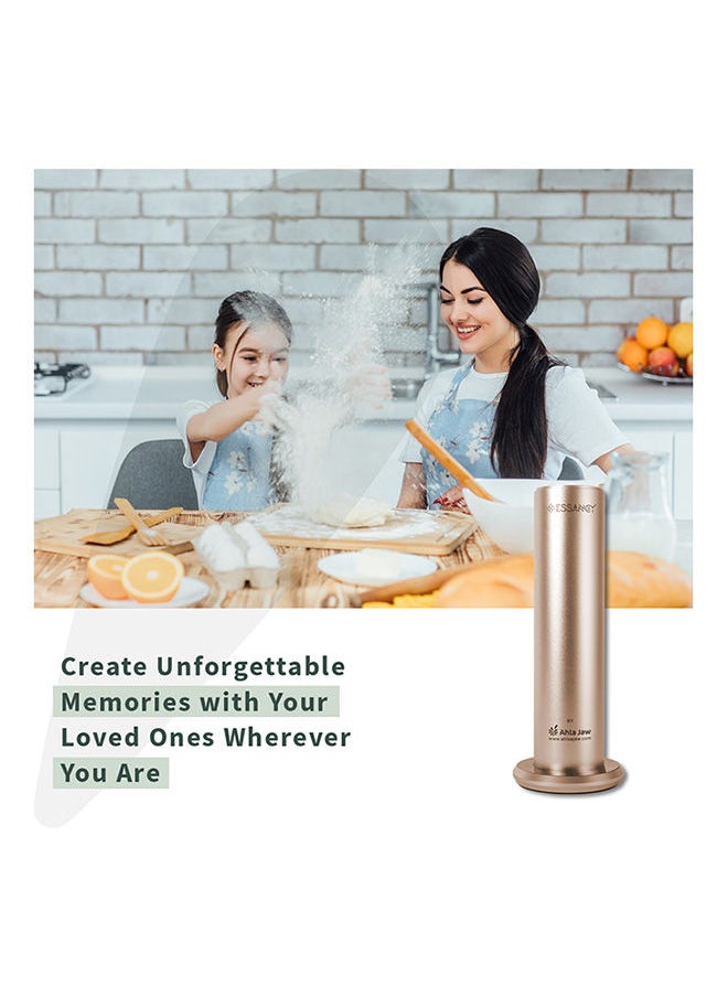 Essancy - Portable And Compact Therapeutic Essential Oil System Multiple And Adjustable Fragrance Concentration Levels Marbella Stylish Scent Diffuser - Gold - Image 1