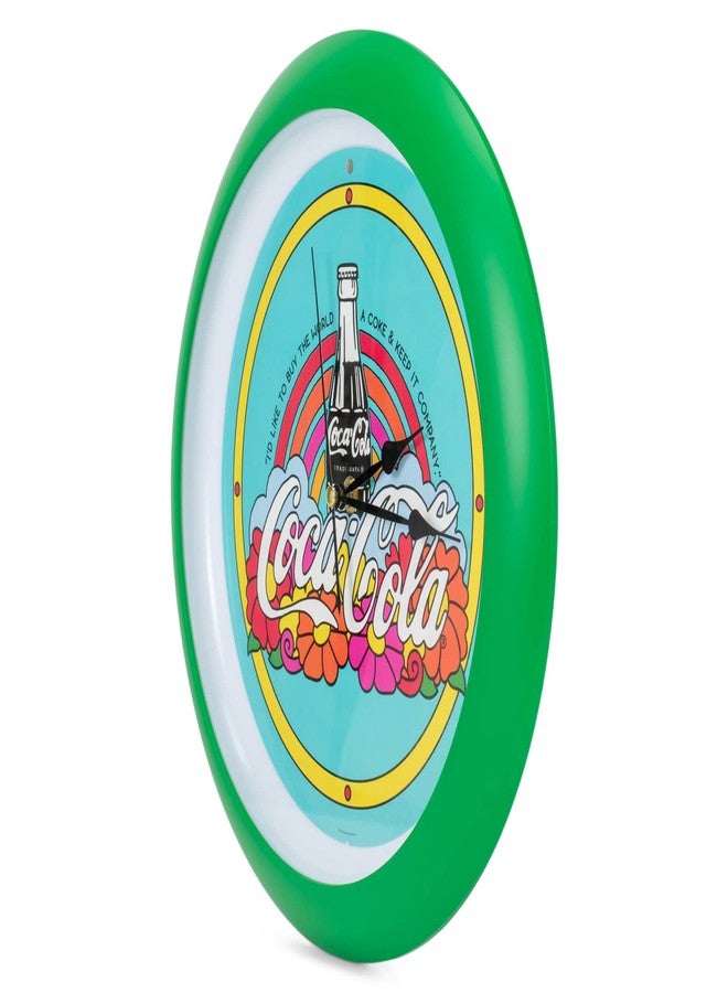 Mark Feldstein & Associates Coca Cola Hilltop Teach The World to Sing Retro Green 13 inch Sound Wall Clock - Image 5
