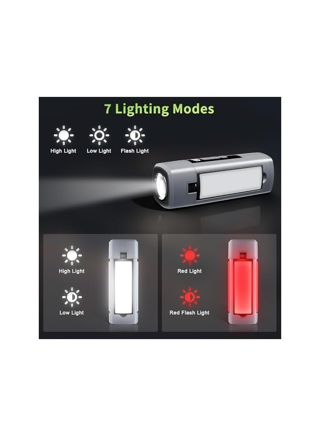 إيروريكس فانوس تخييم، مصابيح تخييم قابلة للطي وقابلة لإعادة الشحن، مصابيح خيمة 7 أوضاع IP54 1500 لومن، فوانيس محمولة لانقطاع التيار الكهربائي، والطوارئ، والمشي لمسافات طويلة في الهواء الطلق، باللون الرمادي - Image 3