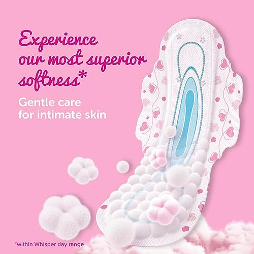 Whisper Ultra Skinlove Sanitary Pads for Women | 45 Thin XL+ Pads | Cottony Soft Top Sheet | Irritation Free | 31.7 cm Long | With Disposable Wrap - Image 5