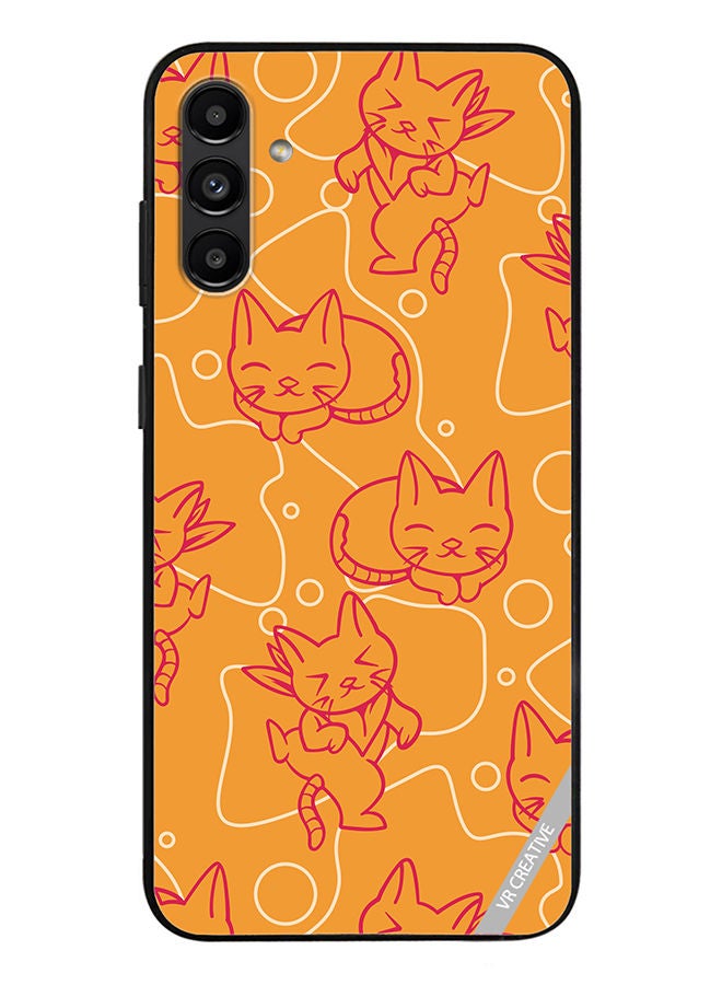 VR CREATIVE Protective Case Cover For Samsung Galaxy A13 5G Chilling Cat Pattern Design Multicolour - Image 1