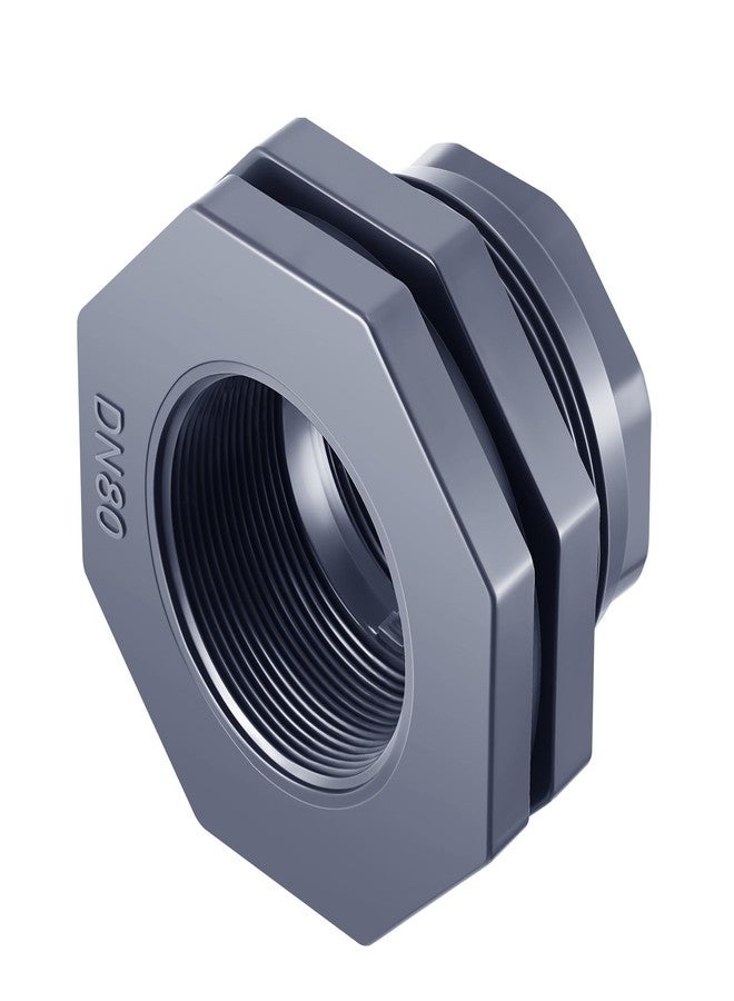 Maasechs 3 Inch PVC Bulkhead Fitting Water Tank Connector Plumbing Bulkhead Pipe Fitting 3" NPT for Rain Barrels, Aquariums, Tubs, Pools - Image 1