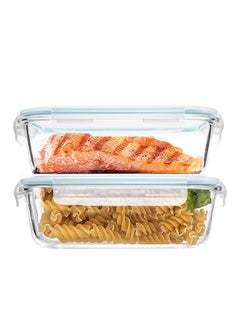 YOLO Yolo Airtight Glass Food Container Set of 2 Pieces with Size 1040ml each  - Image 2