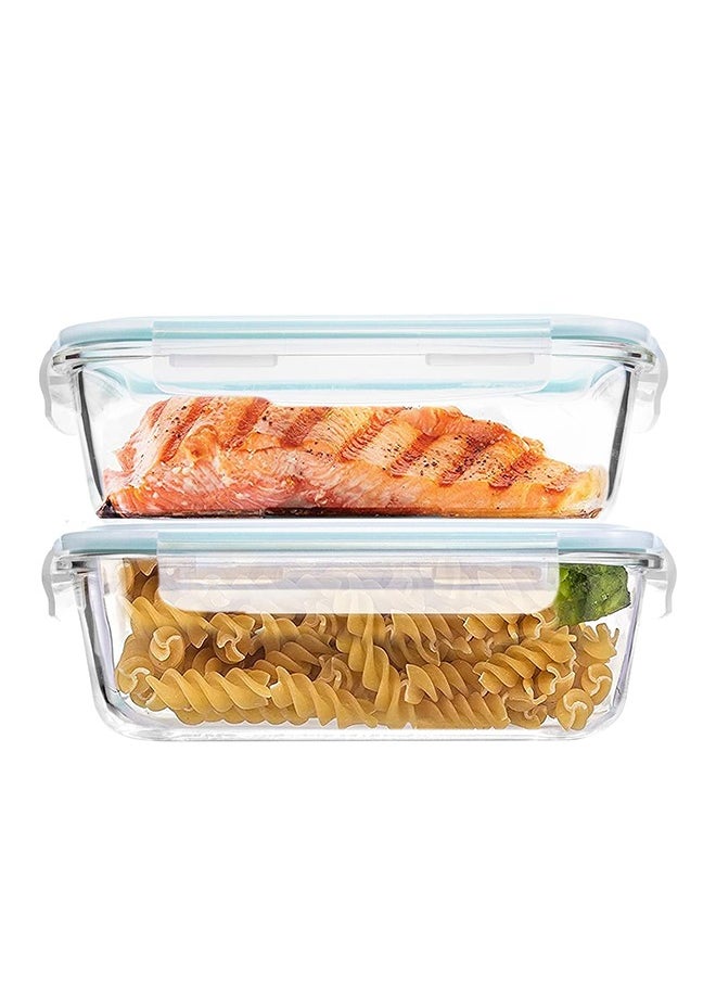 YOLO - Yolo Airtight Glass Food Container Set of 2 Pieces with Size 1040ml each - Image 1