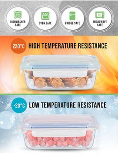 YOLO Yolo Airtight Glass Food Container Set of 2 Pieces with Size 1040ml each  - Image 3
