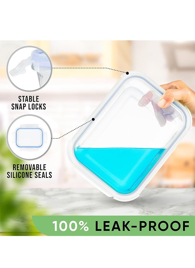 YOLO - Yolo Airtight Glass Food Container Set of 2 Pieces with Size 1040ml each - Image 1