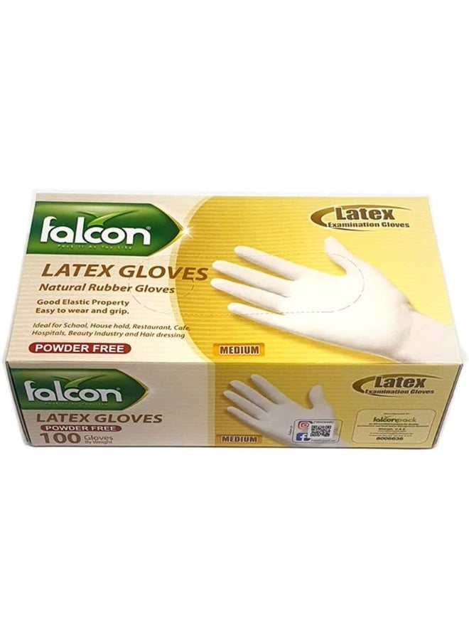 Falcon Falcon Latex Gloves Powder Free (Pack of 100)  - Image 1