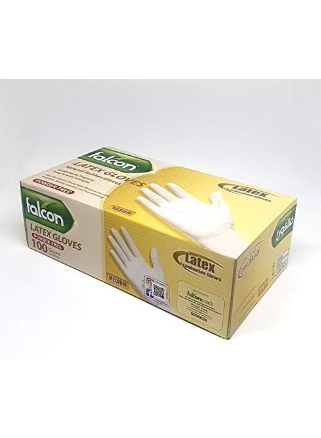 Falcon Falcon Latex Gloves Powder Free (Pack of 100)  - Image 2