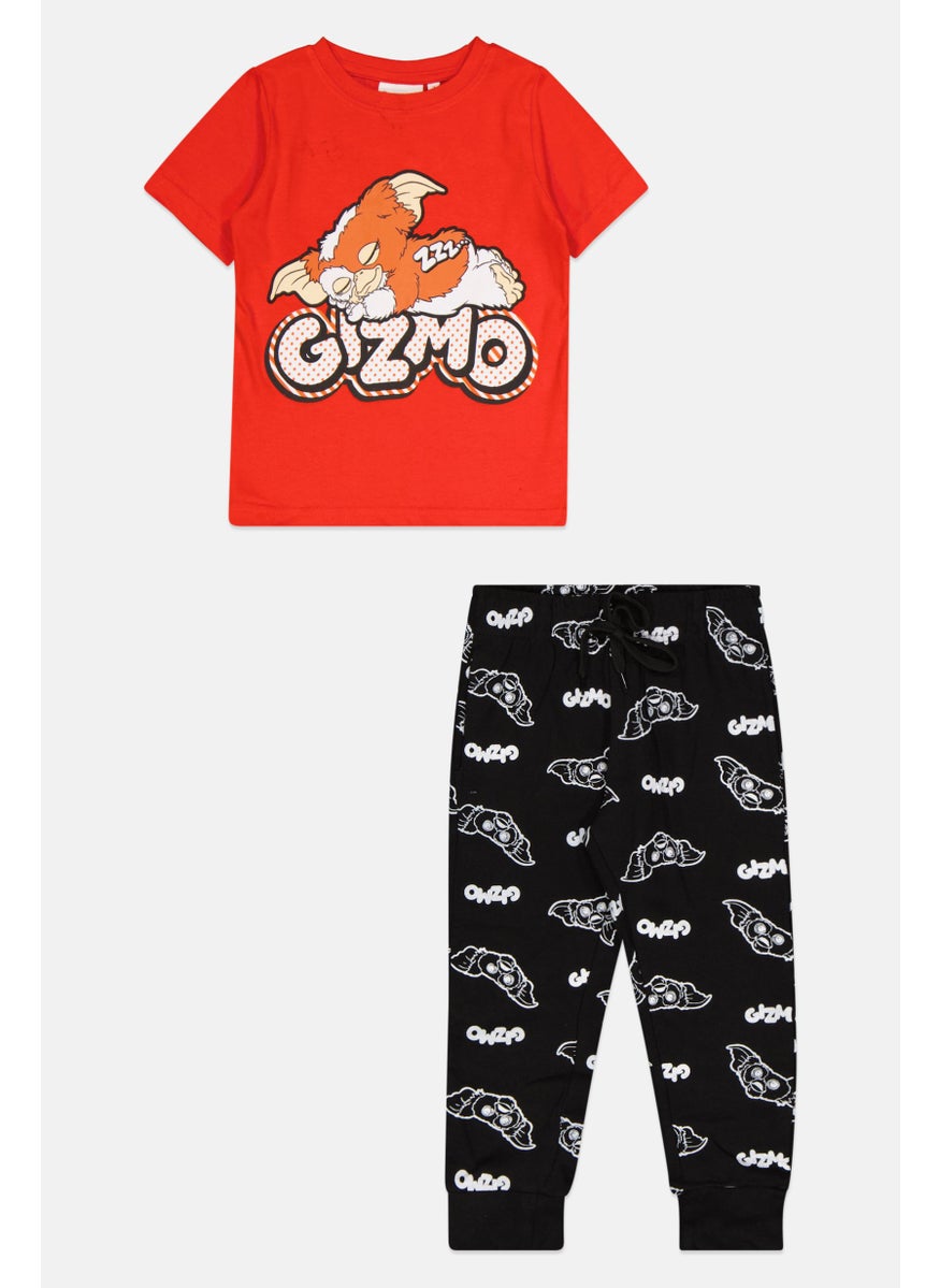Gremlins Toddlers Boy 2 Pcs Printed T-Shirt And Bottom Pyjama Set, Red  - Image 1