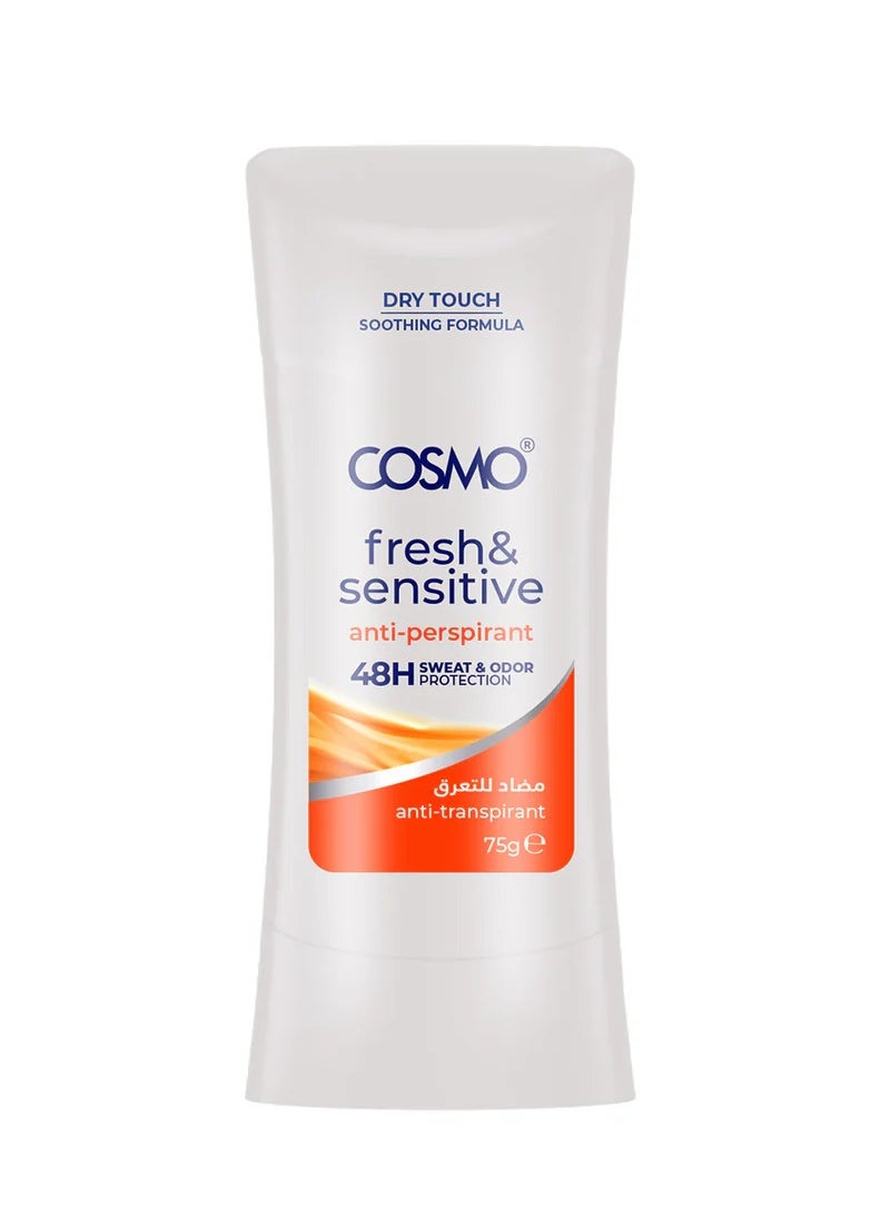 COSMO Cosmo Fresh & Sensitive  Antiperspirant Stick 75ml for Men and Women 