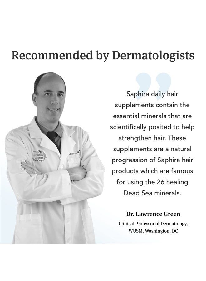 Saphira Hydrating Hair Support Supplement for Dry Damaged Hair with Copper and Calcium, 60 Capsules, 1 Month Supply - Image 3