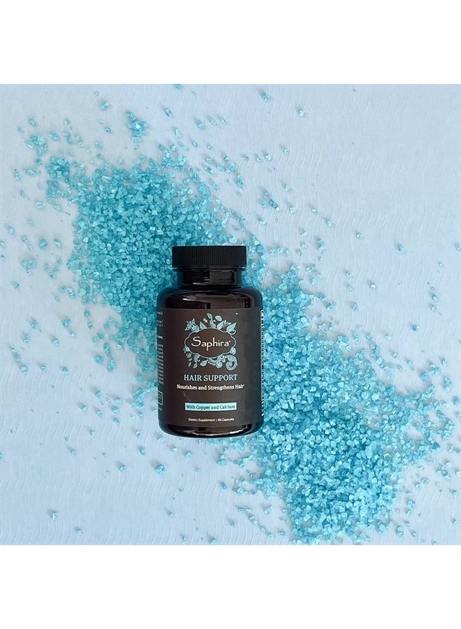 Saphira Hydrating Hair Support Supplement for Dry Damaged Hair with Copper and Calcium, 60 Capsules, 1 Month Supply - Image 4