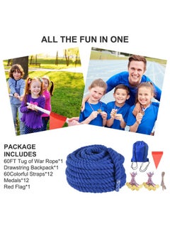 60 Feet Tug Of War Rope For Adults Teen Field Day Yard Games Party Carnival Family Game Twisted Cotton Rope For Outdoor Backyard Home Lawn Blue - pzsku/Z320AF0D40C51FB399B86Z/45/_/1710321280/b9ba9289-14e3-4b84-88e3-c06b3b0432f2