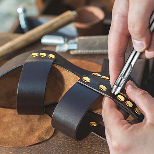 Hotop 60 Pairs Gold Chicago Screws Brass Chicago Screws Solid Rivets for Belts Binding Stud Tools Leather Fasteners Rivets Belt Strap with Hole Punch Tool for DIY Jean(Gold,Mixed Size) - Image 4