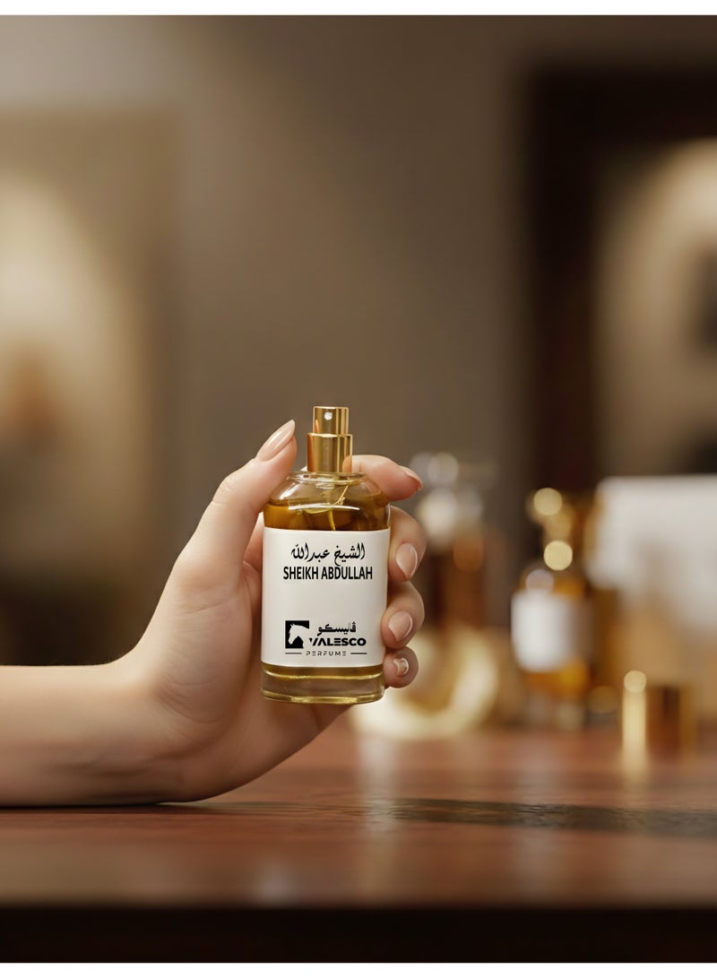 فاليسكو عطر شيخ عبدالله 50 مل عطر فاخر رجالي – عود شرقي خشبي طويل الثبات مع العنبر والتوابل – عطر عربي فاخر - Image 3