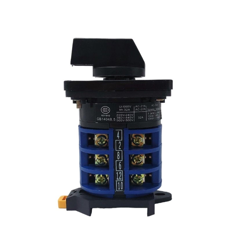 Rail Mounted DIN Switch LW26 32A Rotary Control Motor Distribution Box Power Switch 4 Sections 0 6 - Image 5