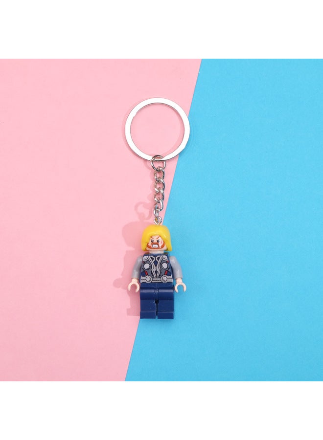 Creative Cute Building Blocks Key Ring Chain Pendant Us Team Bath Unicorn Gifts Small Pendant