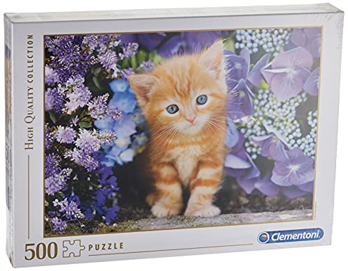Clementoni Gattino Rosso Ginger Cat in Flowers 500 Piece Jigsaw Puzzle for Adults, Collection - Image 4
