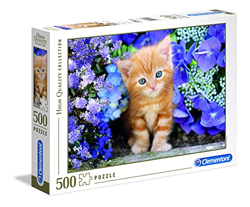 Clementoni Gattino Rosso Ginger Cat in Flowers 500 Piece Jigsaw Puzzle for Adults, Collection - Image 3