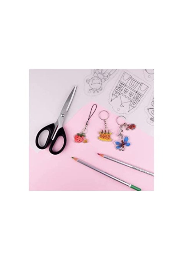 58Pieces Heat Shrink Plastic Sheet Kit Include 10 PCS Shrinky Art Paper with 5 Pcs Shrinky Art Paper with Pattern, Accessories for Kids Creative Craft - Image 4