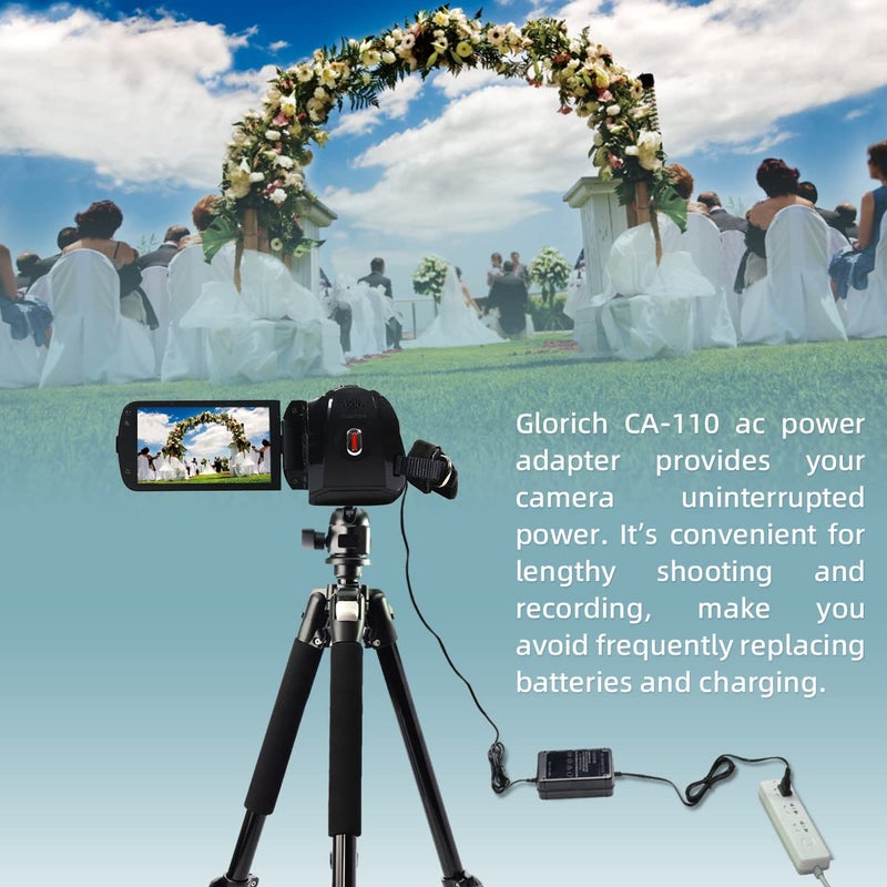 Glorich CA-110 CA110 Replacement AC Power Adapter for Canon VIXIA HF M50 M500 R60 R50 R500 R40 R400 R30 R300 R20 R200, VIXIA Mini, Mini X, LEGRIA HF R206 R46 R406 R56 R506, LEGRIA Mini, Mini X - Image 2