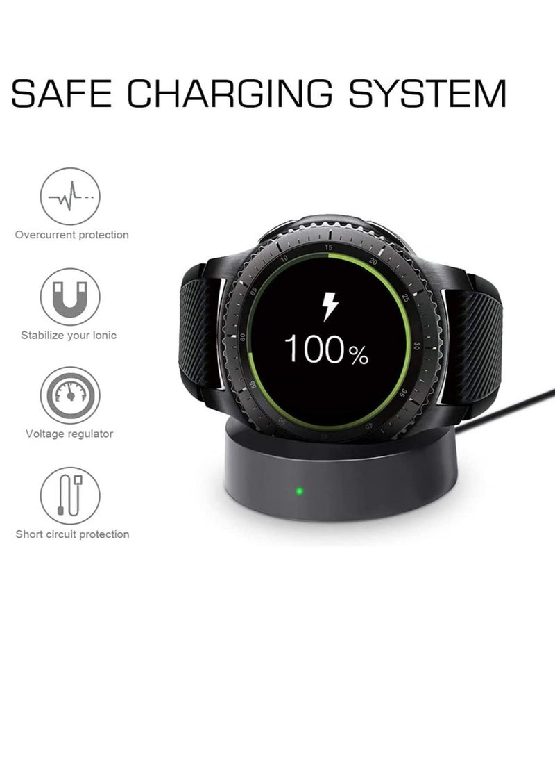 Wireless Charging Dock Cradle Charger compatible with Samsung Gear S3 Classic Frontier Smart Watch Charging Dock Watch - Image 3