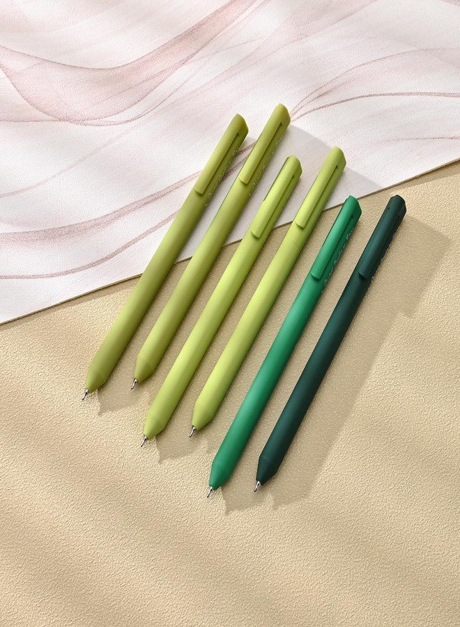 BAYTORY 8Pcs Colored Gel Pens, 0.5mm Fine Point Multicolored Ink Pen，Colorful Pens Smooth Writing for Note Taking and Marking Supplies (Green) - Image 3
