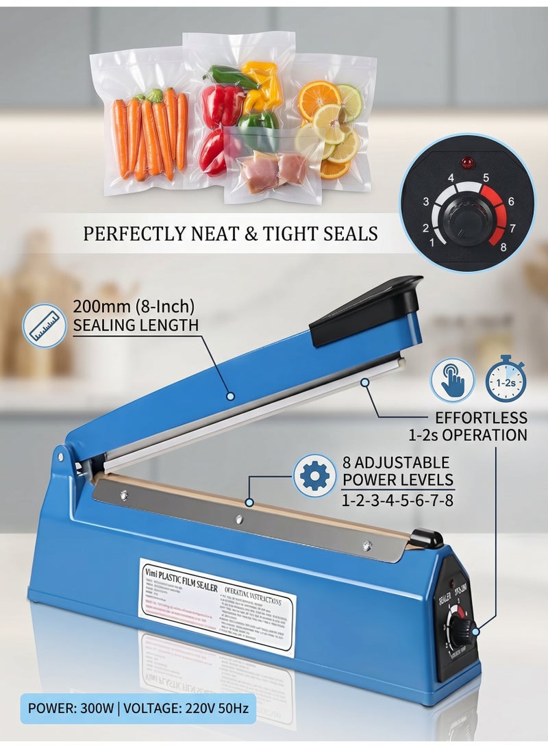 Leon Home Electronic Heat Sealer for Plastic Bag Packaging Polyethylene Bag Kitchen Packaging Impulse Sealer for Home and Commercial Use - Image 1