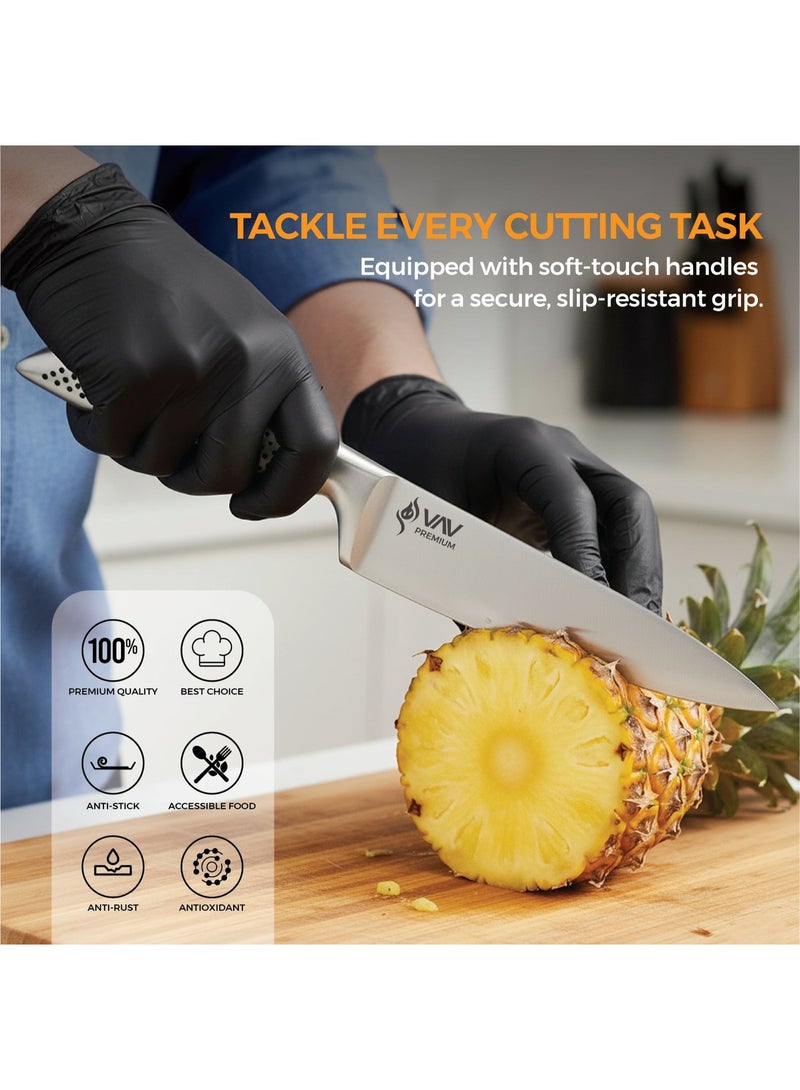 VAV GET Premium 8-inch Chef's Knife. Comfortable and Pleasing Handle and Professional Stainless Steel with Long-Lasting Sharpness. - Image 5