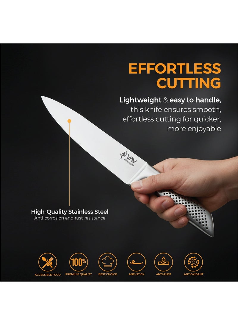 VAV GET Premium 8-inch Chef's Knife. Comfortable and Pleasing Handle and Professional Stainless Steel with Long-Lasting Sharpness. - Image 3
