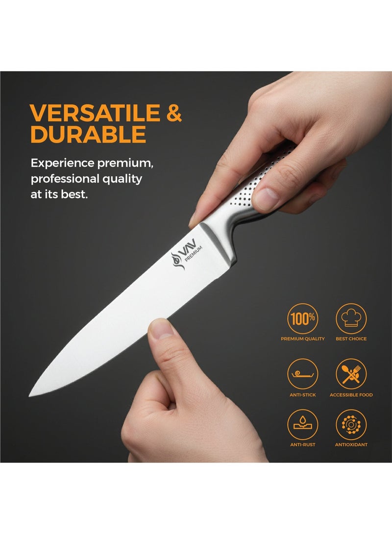 VAV GET Premium 8-inch Chef's Knife. Comfortable and Pleasing Handle and Professional Stainless Steel with Long-Lasting Sharpness. - Image 4