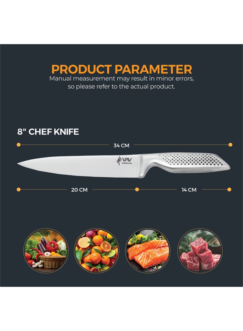 VAV GET Premium 8-inch Chef's Knife. Comfortable and Pleasing Handle and Professional Stainless Steel with Long-Lasting Sharpness. - Image 2