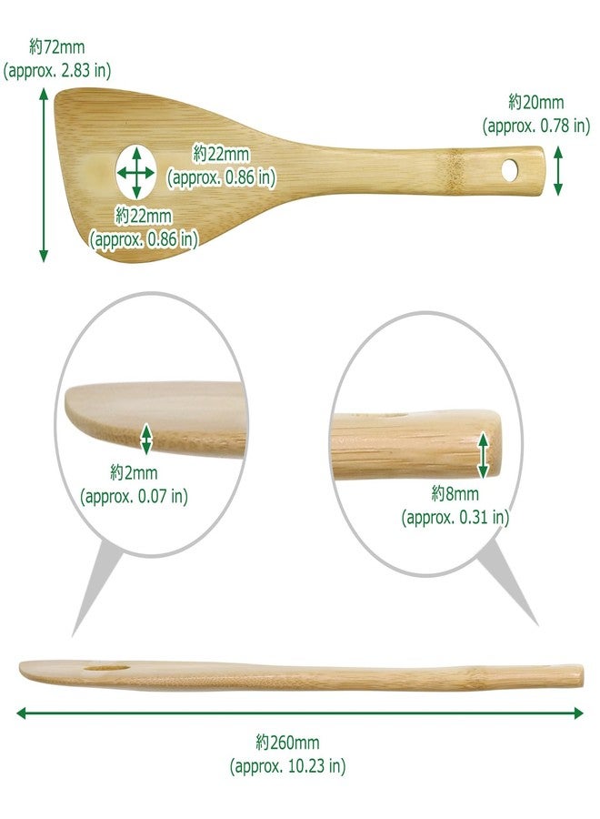 Morikuru Bamboo Slotted Turner 10.23 in (260mm), Slotted Spatula, Cooking Use, Kitchen Tools, Made in Japan - Image 2