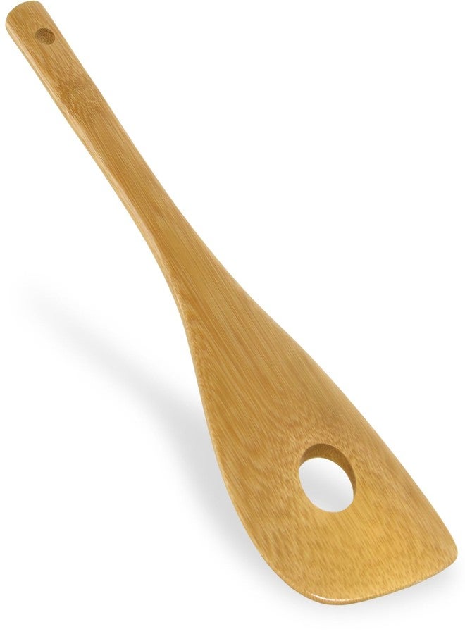 Morikuru Bamboo Slotted Turner 10.23 in (260mm), Slotted Spatula, Cooking Use, Kitchen Tools, Made in Japan - Image 1