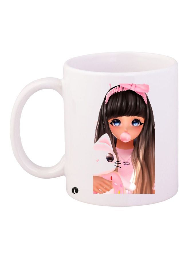 RKN Cartoon Girl Printed Coffee Mug  11ounce - Image 1