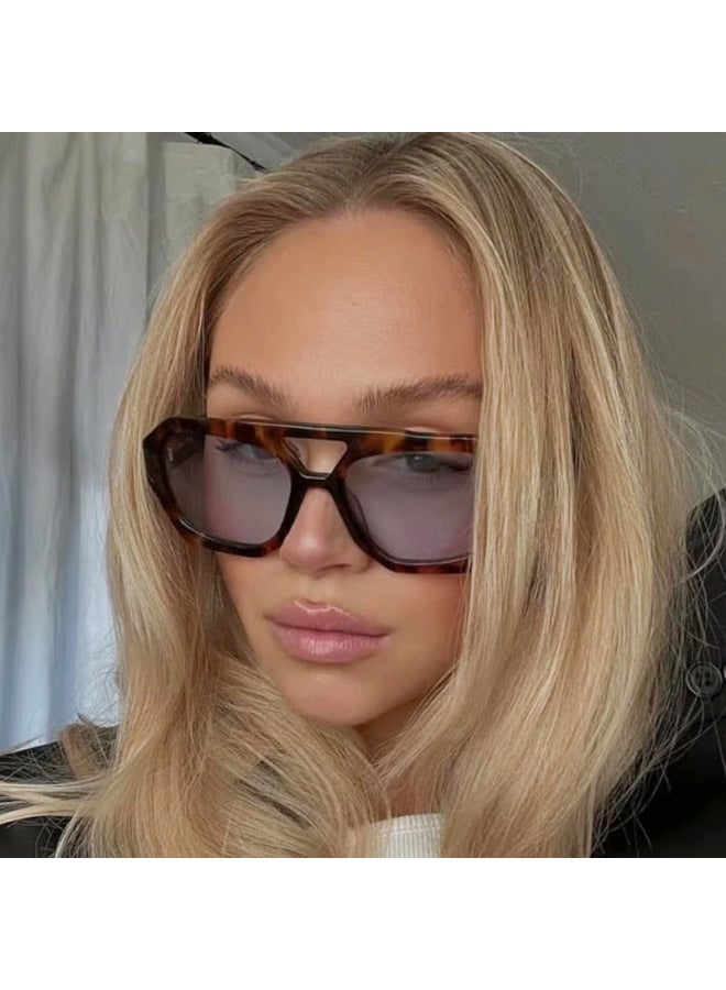Popular Vintage Sunglasses Women Men Square Sun Glasses Punk Polygon Eye Glasses Goggle for Male Female Rectangle Sunglasses ﻿-Lenses Color:4-Ships From:CN-Frame Color:MULTI