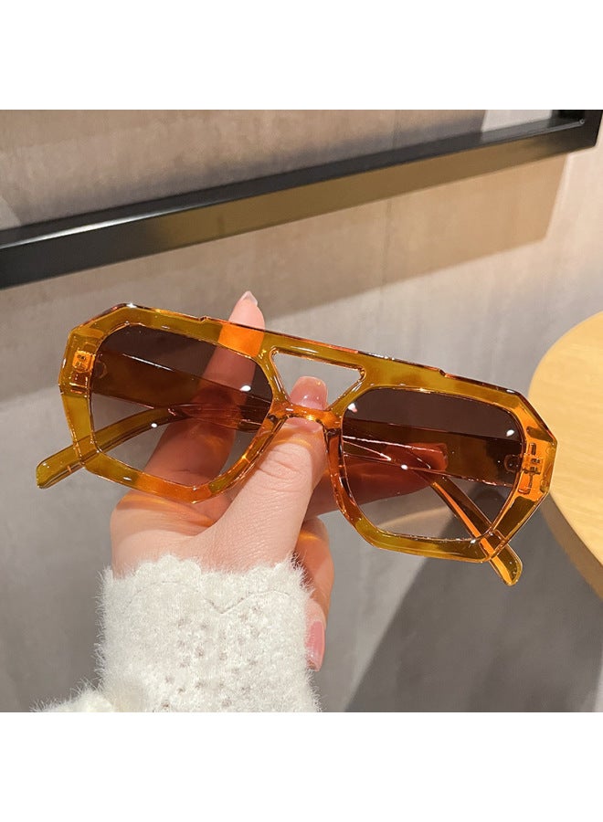 Popular Vintage Sunglasses Women Men Square Sun Glasses Punk Polygon Eye Glasses Goggle for Male Female Rectangle Sunglasses ﻿-Lenses Color:4-Ships From:CN-Frame Color:MULTI