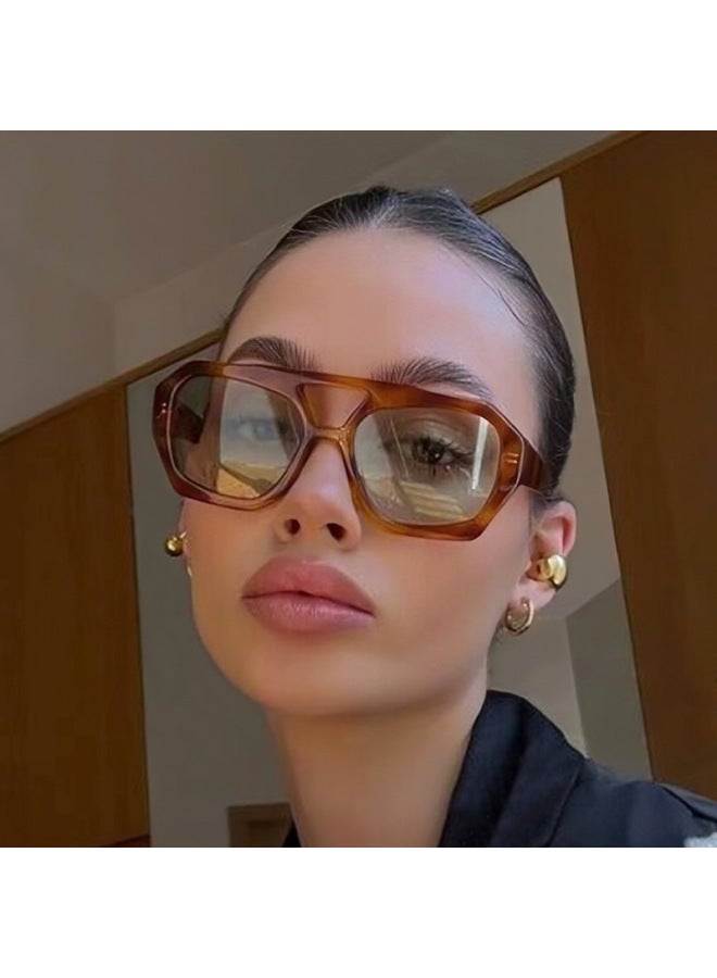 Popular Vintage Sunglasses Women Men Square Sun Glasses Punk Polygon Eye Glasses Goggle for Male Female Rectangle Sunglasses ﻿-Lenses Color:4-Ships From:CN-Frame Color:MULTI